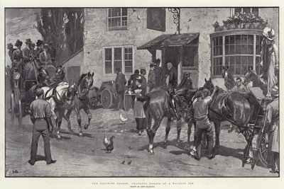 La saison des diligences, changement de chevaux à une auberge de bord de route - John Charlton