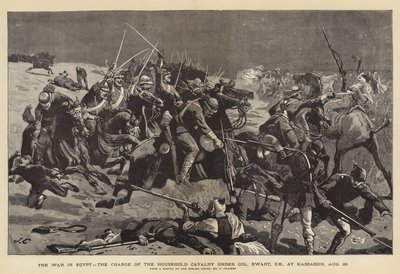 La guerre en Égypte, la charge de la cavalerie de la maison sous le colonel Ewart, à Kassassin, 28 août - John Charlton