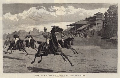 Gagné au galop, une esquisse à Sandown Park - John Charlton