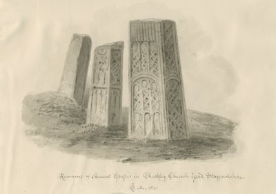 Église de Checkley - Croix anciennes - John Chessell Buckler