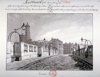 Pont de Londres, Southwark, Londres - John Chessell Buckler