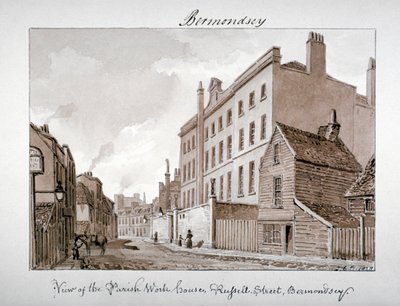 Maison de travail paroissiale, Tanner Street, Bermondsey, Londres, 1828 - John Chessell Buckler