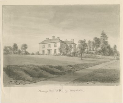 Penkridge - Maison du presbytère : dessin sépia - John Chessell Buckler