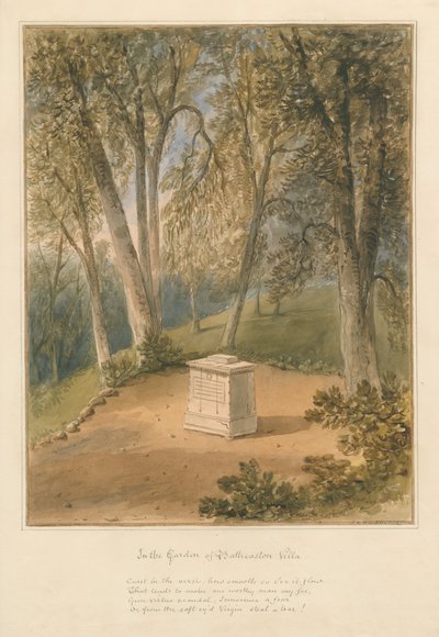 Somerset - Jardin de la villa de Batheaston, 1827 - John Chessell Buckler
