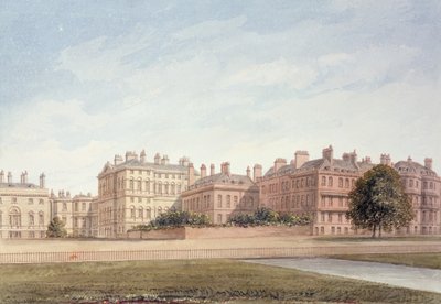 Le Trésor et les maisons de Downing Street depuis St. James
