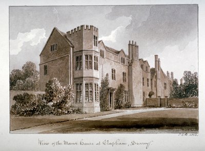 Vue de la maison de maître à Clapham, Surrey, 1823 - John Chessell Buckler
