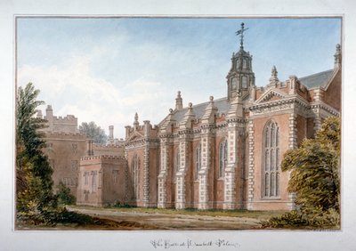Vue de la salle au palais de Lambeth, Londres - John Chessell Buckler
