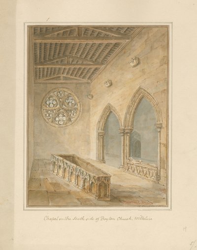 Wiltshire - Église de Boyton - Chapelle, 1812 - John Chessell Buckler