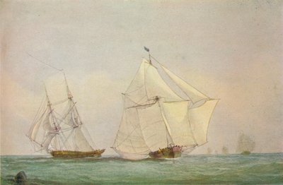 Leith Smack remontant Swim, octobre, 1838 - John Christian Schetky