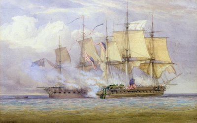 Le moment de la victoire entre le HMS 