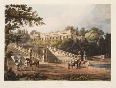 Château de Trianon, illustration de Versailles, Paris et Saint Denis, pub. 1805 - John Claude Nattes
