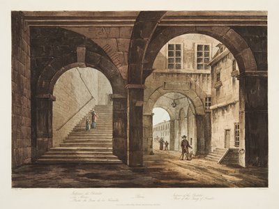Intérieur du Châtelet, partie du quai de Ferraille - John Claude Nattes