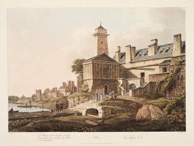 Paris, Pompe à incendie, illustration de Versailles, Paris et Saint Denis, pub. 1809 - John Claude Nattes