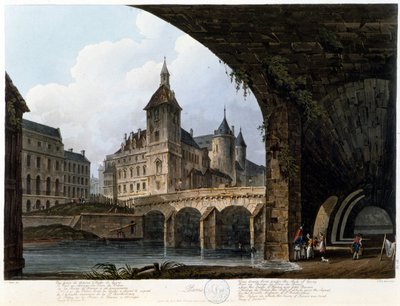 Paris : Le Pont au Change - dans "Paris vu par J.C. Mats", éd. Miller, Londres - John Claude Nattes