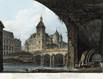 Paris : Le Pont au Change - dans « Paris vu par J.C. Mats », éd. Miller, Londres - John Claude Nattes