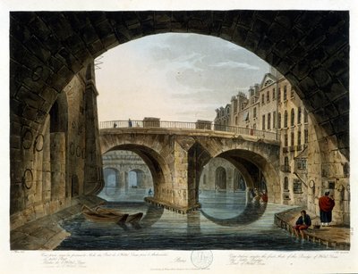 Paris: le petit pont - dans "Paris vu par J.C. Mats", éd. Miller, Londres - John Claude Nattes