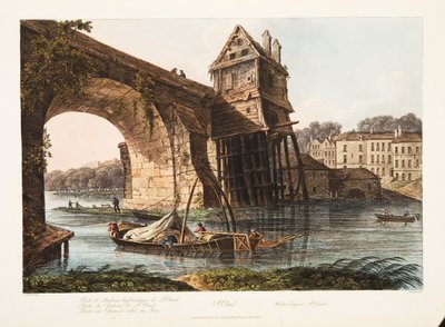 Saint-Cloud, Machine hydraulique, illustration de Versailles, Paris et Saint Denis, pub. 1809 - John Claude Nattes