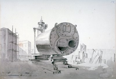 Machine à vapeur, New Road, Islington, Londres - John Claude Nattes