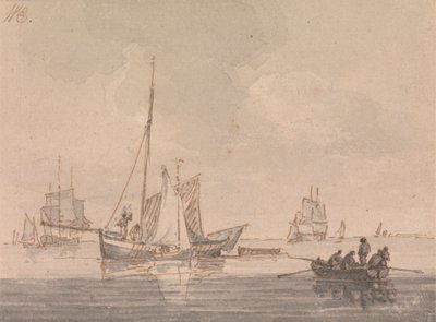 Navires par temps calme - John Cleveley the Younger
