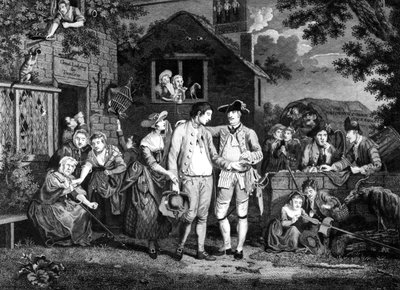 Le sergent recruteur, gravé par John Goldar, 1769 - John Collet