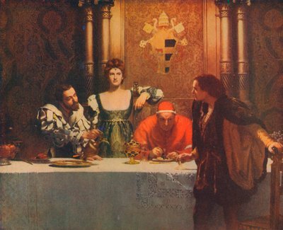 Un verre de vin avec César Borgia, 1893 - John Collier