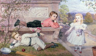 Les Enfants Farrer, Gaspard, Henry et Cecilia dans les jardins d