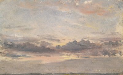 Étude de nuages, coucher de soleil, vers 1821 - John Constable