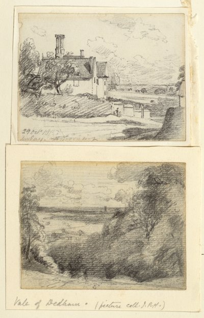 Une maison de maître et Dedham près de Gun Hill, Langham - John Constable