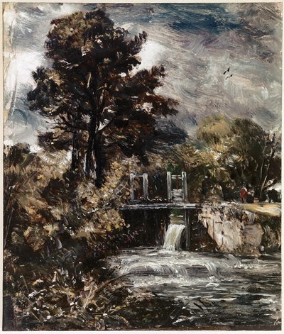 Une écluse, peut-être sur la Stour - John Constable
