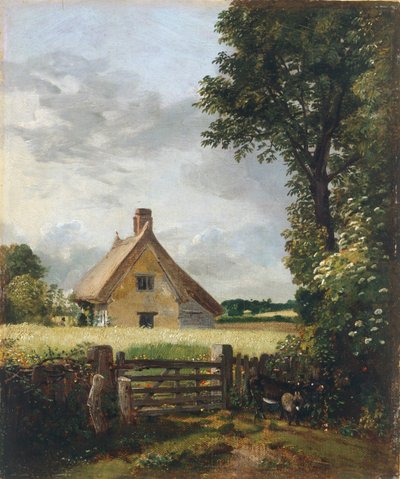 Un cottage dans un champ de maïs - John Constable