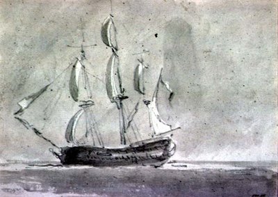 Un navire sous voile - John Constable