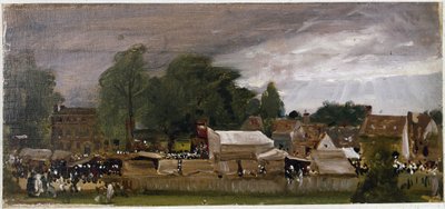 Une foire de village, probablement à East Bergholt - John Constable