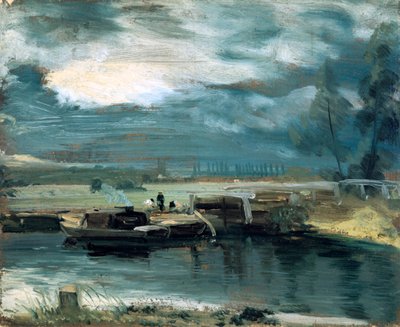 Barges sur la Stour, avec l