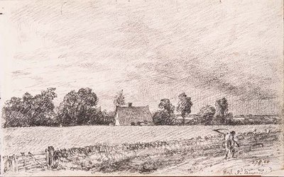 Cottages et route, East Bergholt - John Constable