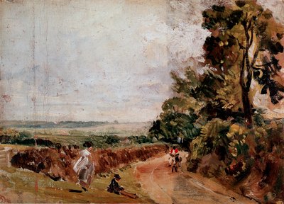 Route de campagne entre East Bergholt et Flatford - John Constable