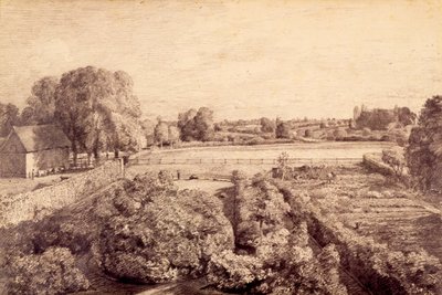 East Bergholt - Vue sur le jardin de la maison de Golding Constable - John Constable