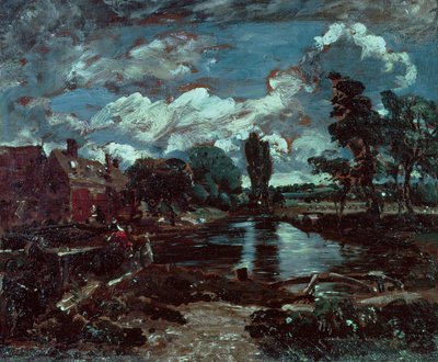 Moulin de Flatford depuis une écluse sur la Stour, c.1811 - John Constable