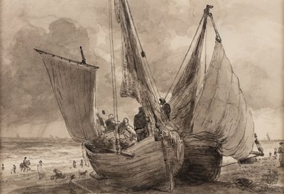 Lugger et bateau Hog, Brighton - John Constable