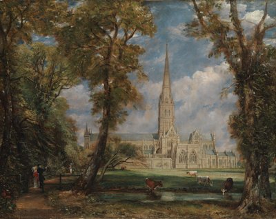 Cathédrale de Salisbury depuis les jardins de l