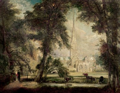 Cathédrale de Salisbury depuis les jardins de l