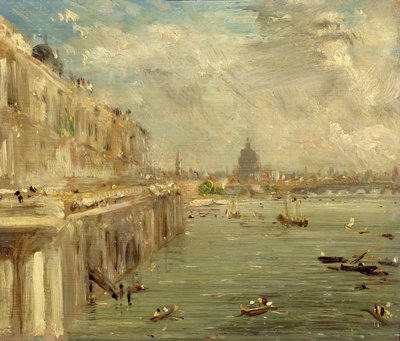 Terrasse de Somerset House depuis le pont de Waterloo, c.1819 - John Constable