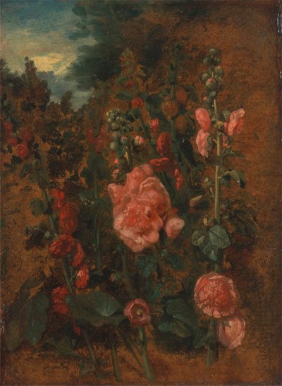 Étude sur les roses trémières - John Constable