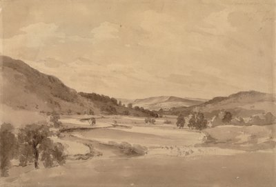 La vallée de la Derwent avec Chatsworth au loin - John Constable