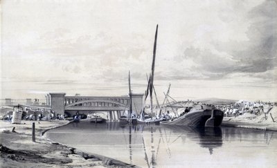Pont sur le canal des Régents, avril 1837 - John Cooke Bourne
