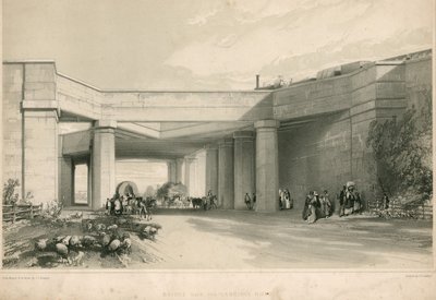 Pont sur Uxbridge Road, Londres - John Cooke Bourne