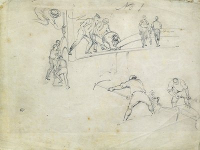 Construction du chemin de fer de Londres à Birmingham, vers 1835 - John Cooke Bourne