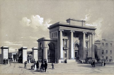 Entrée de la gare de Birmingham, septembre 1838 - John Cooke Bourne
