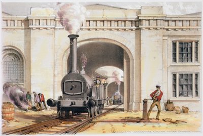 Entrée de la maison des locomotives, Camden Town, Londres - John Cooke Bourne