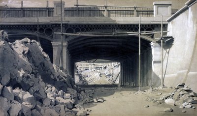 Pont de Hampstead Road, septembre 1836 - John Cooke Bourne