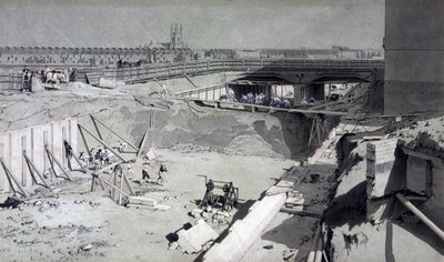 Pont de Hampstead Road, du côté de Camden, 16 août 1836 - John Cooke Bourne